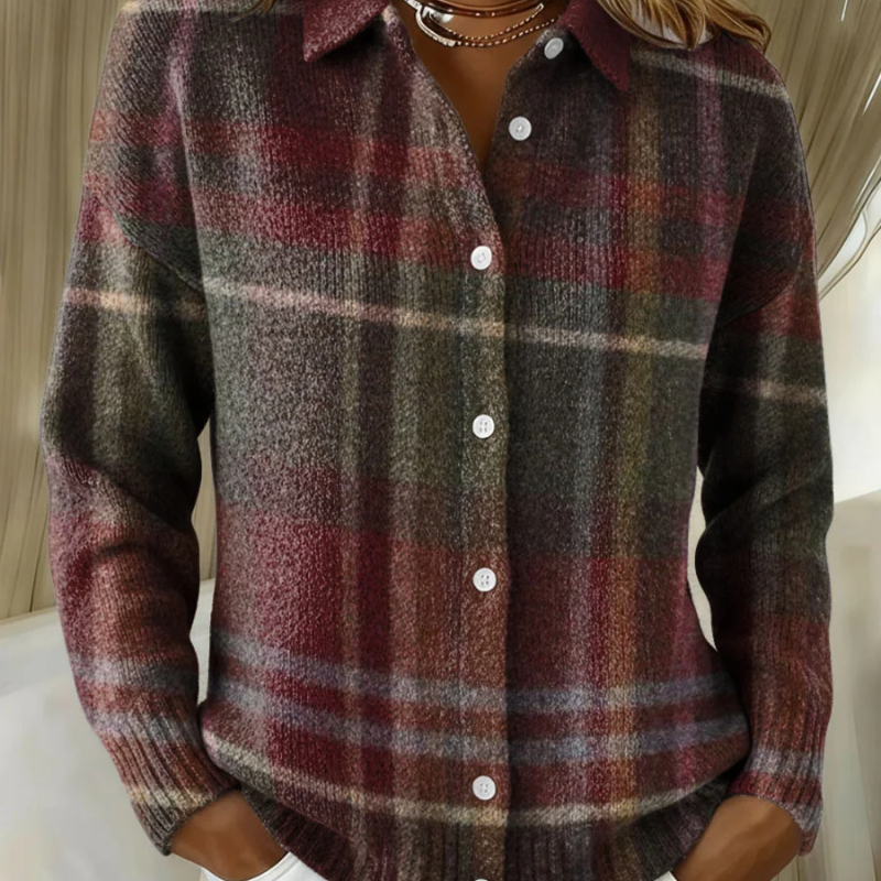 Eleonore | Cardigan classico in maglia a quadri — 1