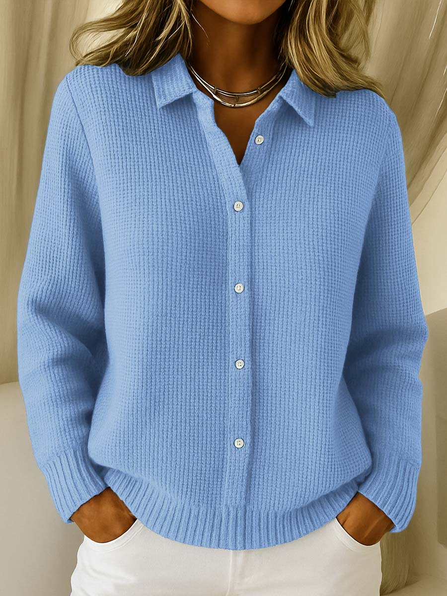 Claudia | Cardigan in maglia strutturata con bottoni — 1