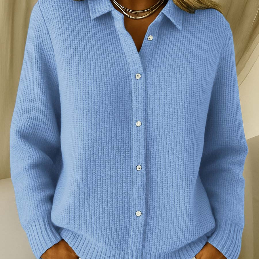 Claudia | Cardigan in maglia strutturata con bottoni — 1