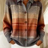 Edith | Cardigan autunnale a quadri sfumati — 1