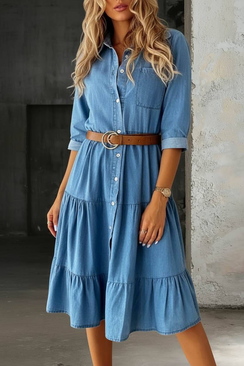 Zenzi - Abito in denim elegante e casual — 2