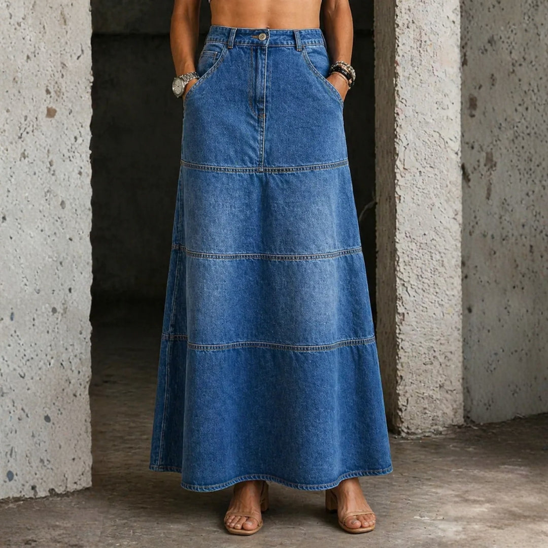 Wilhelmine - Gonna in denim di media lunghezza — 1