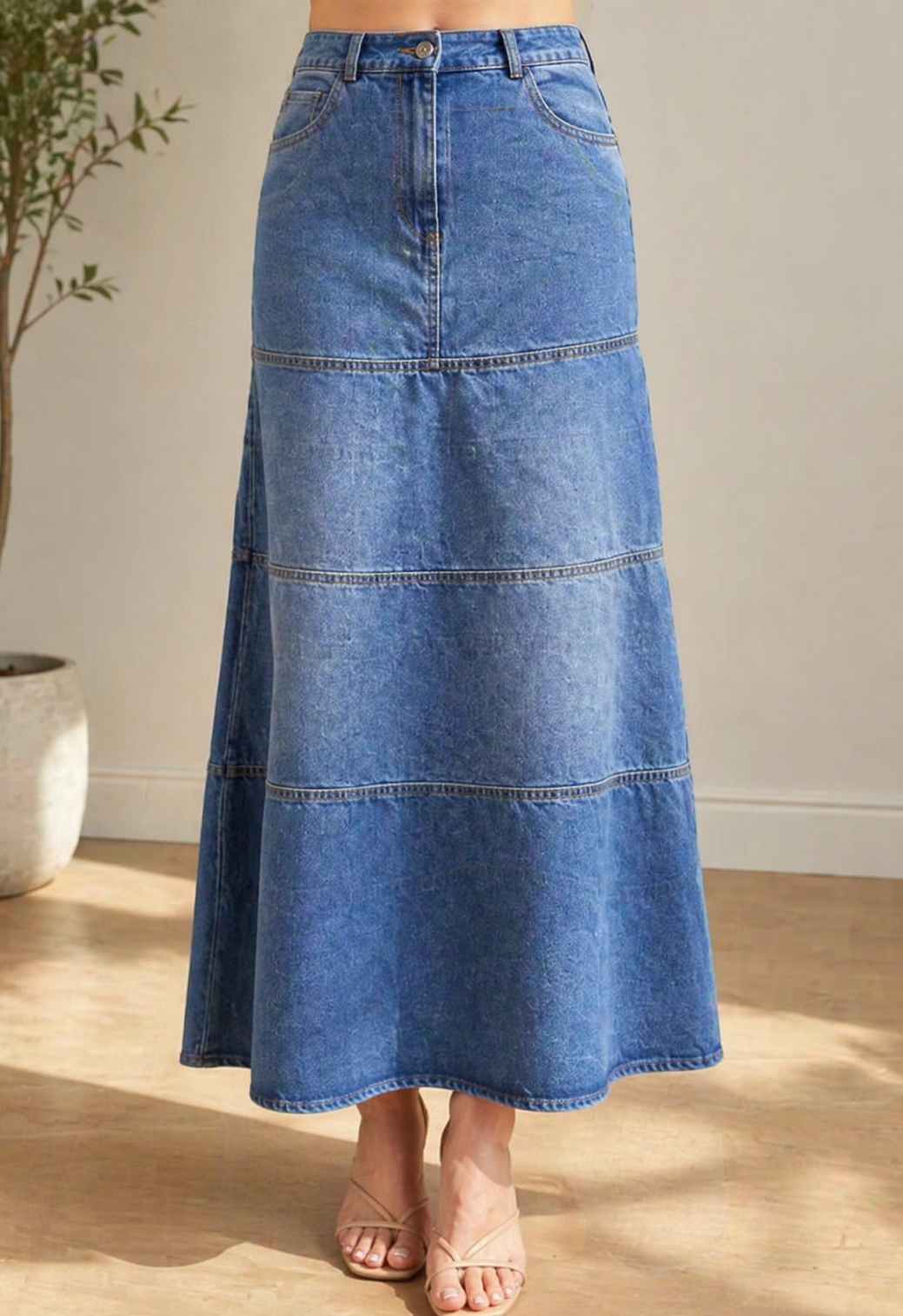Wilhelmine - Gonna in denim di media lunghezza — 3