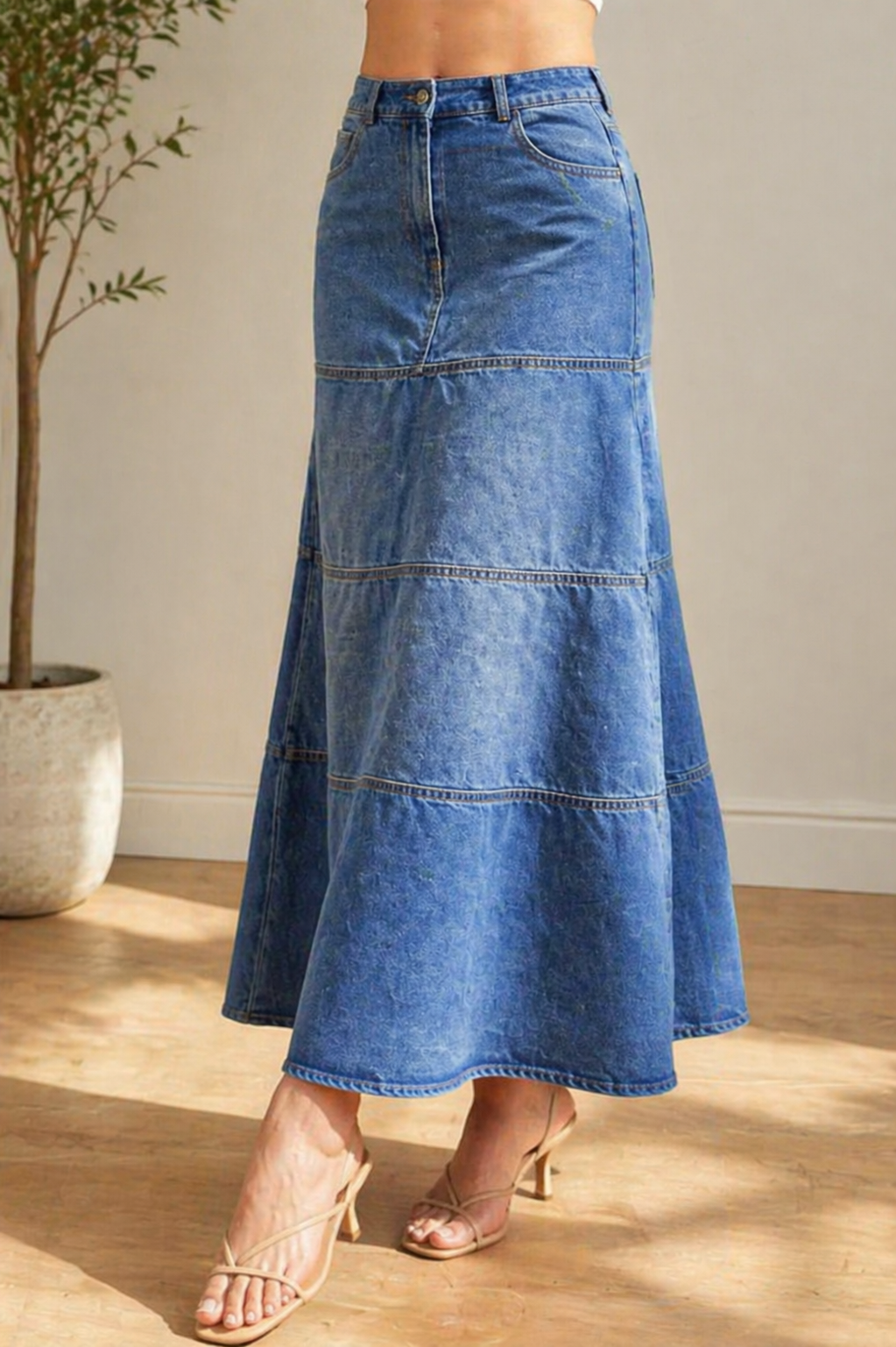 Wilhelmine - Gonna in denim di media lunghezza — 4
