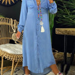 Ute - Elegante abito chemisier casual in denim — 3