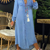 Ute - Elegante abito chemisier casual in denim — 3