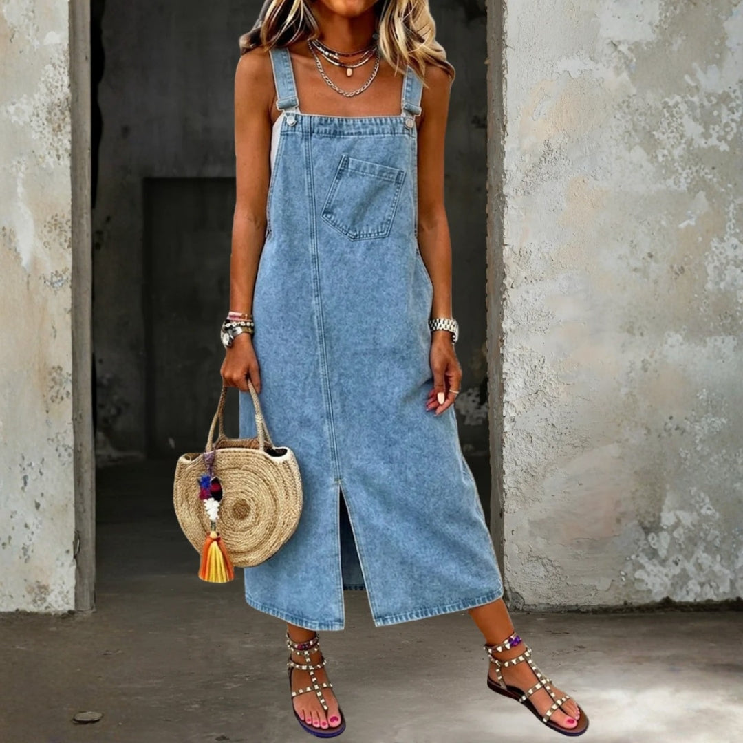 Ursula - Abito casual in denim a canotta — 1