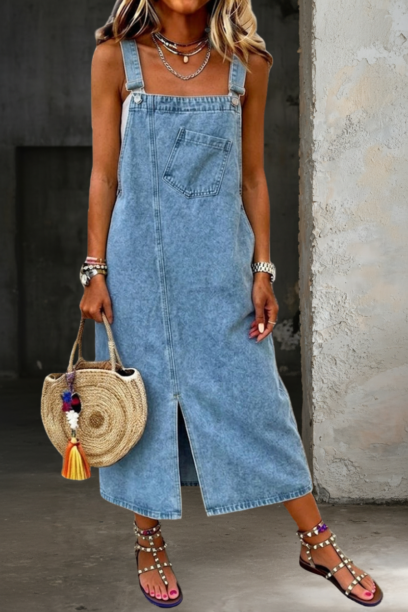 Ursula - Abito casual in denim a canotta — 2