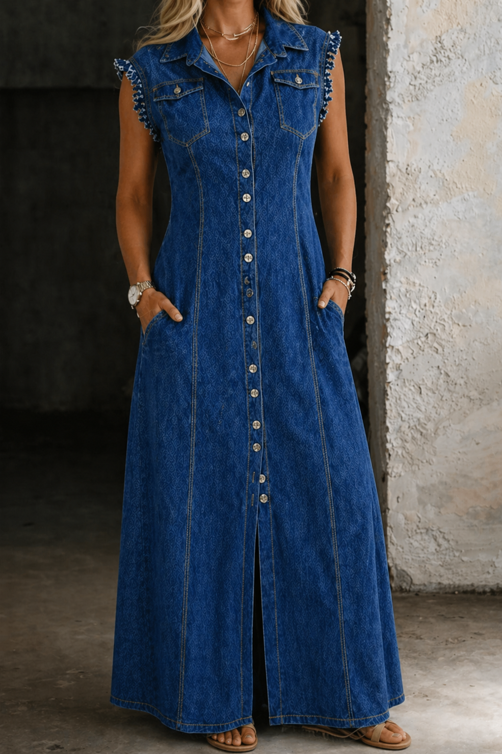 Traudel - Abito in denim taglie forti — 4