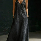 Theresia - Vestaglia lunga in denim con bottoni — 7