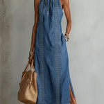 Stefanie - Abito in denim con pizzo retrò — 2