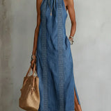 Stefanie - Abito in denim con pizzo retrò — 2
