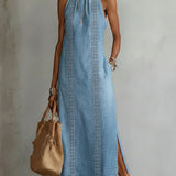 Stefanie - Abito in denim con pizzo retrò — 3