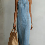 Stefanie - Abito in denim con pizzo retrò — 6