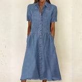 Sofie - Abito in denim a maniche corte — 1
