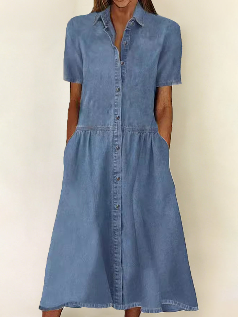 Sofie - Abito in denim a maniche corte — 2