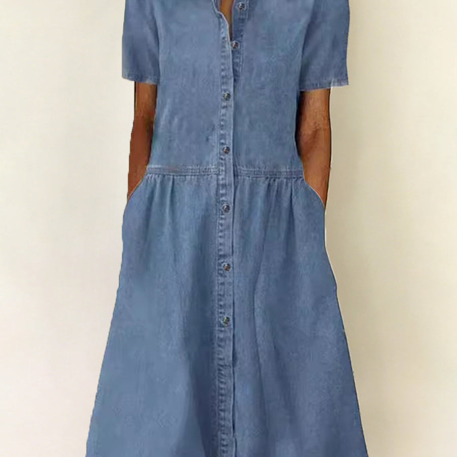 Sofie - Abito in denim a maniche corte — 2