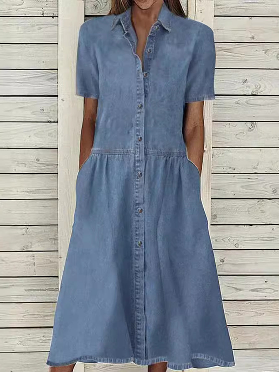 Sofie - Abito in denim a maniche corte — 3