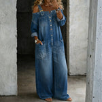 Selma - Combinazione di jeans con spalle scoperte — 1