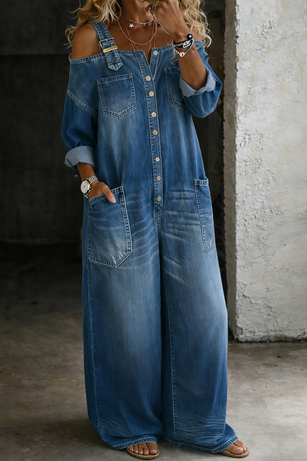 Selma - Combinazione di jeans con spalle scoperte — 2