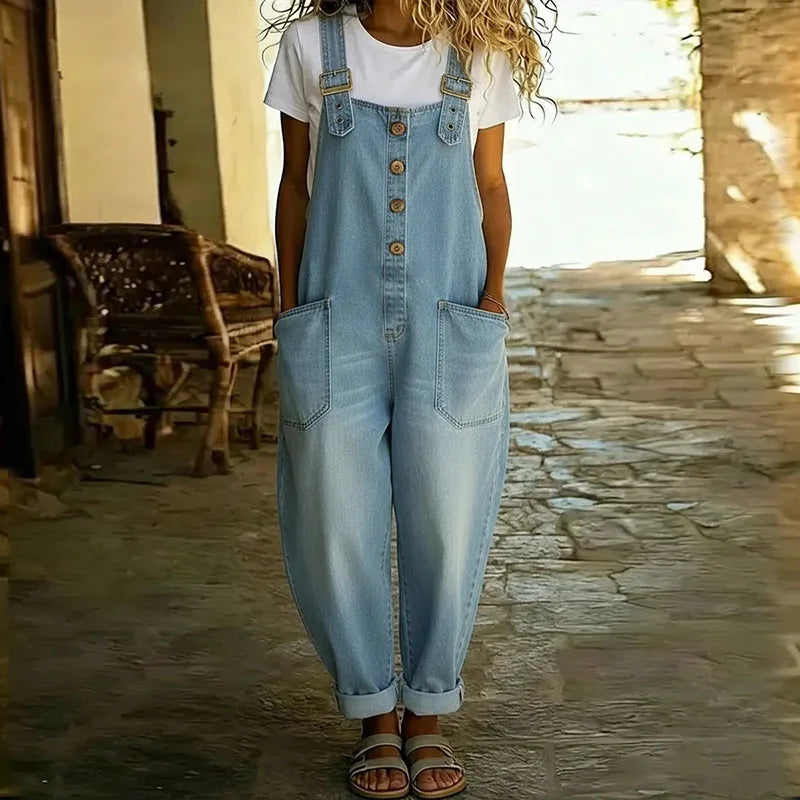 Rosemarie - Combinazione vintage realizzata in morbido tessuto di cotone con un look denim — 2