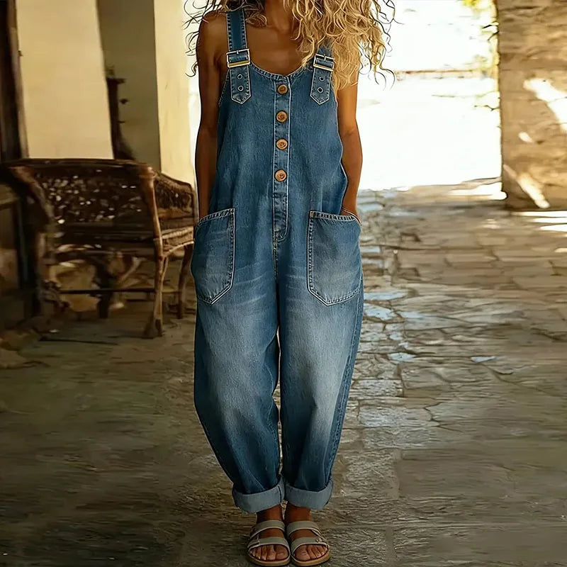 Rosemarie - Combinazione vintage realizzata in morbido tessuto di cotone con un look denim — 3