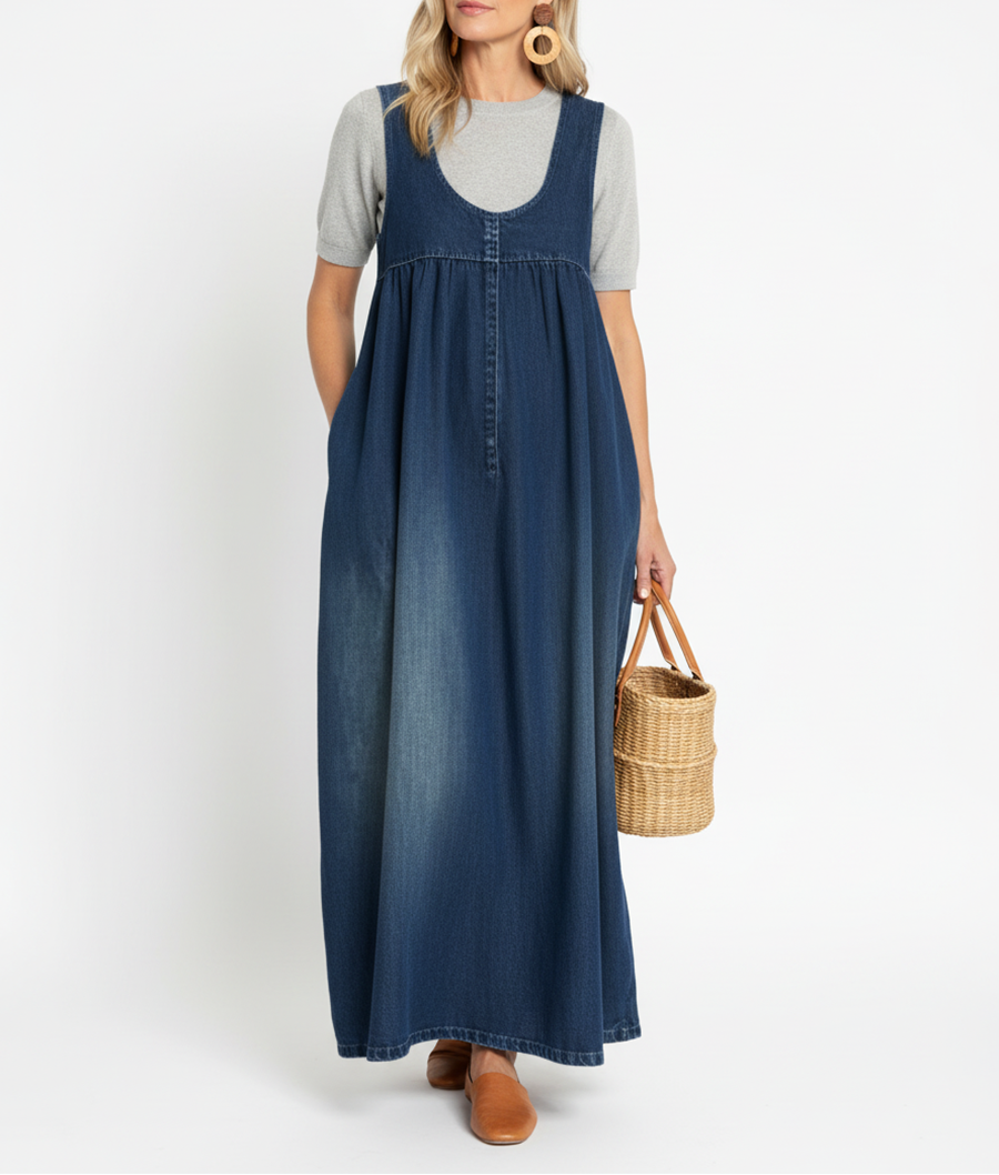Renate - Abito lungo in denim vintage — 1