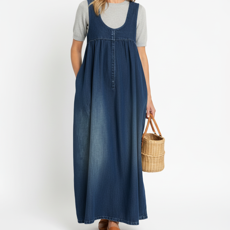 Renate - Abito lungo in denim vintage — 1