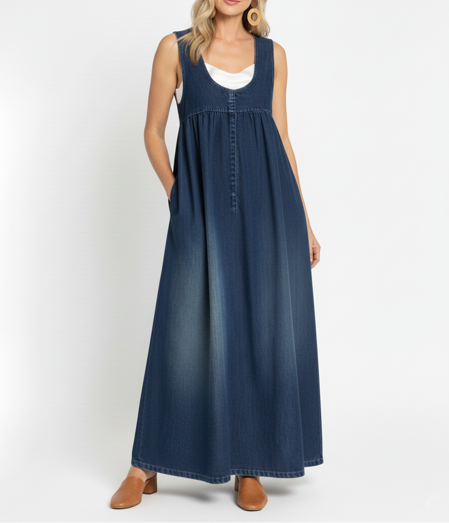 Renate - Abito lungo in denim vintage — 2