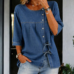 Petra - Blusa lunga in denim vintage — 1