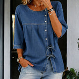 Petra - Blusa lunga in denim vintage — 1