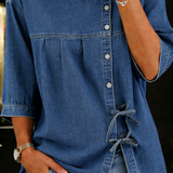 Petra - Blusa lunga in denim vintage — 2