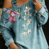 Ottilie - Top in denim con spalle scoperte — 2