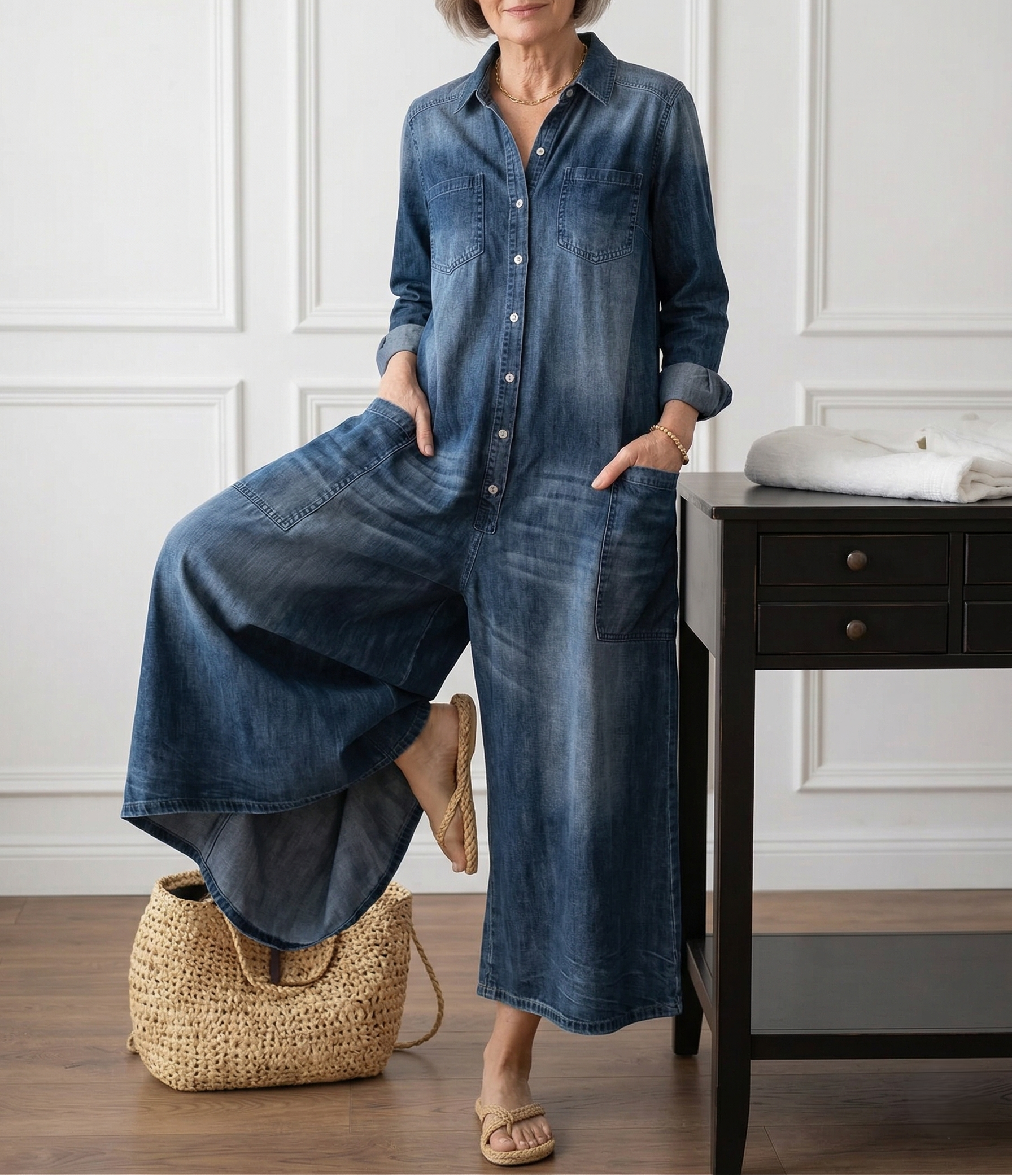 Monika - Salopette in denim di cotone — 5