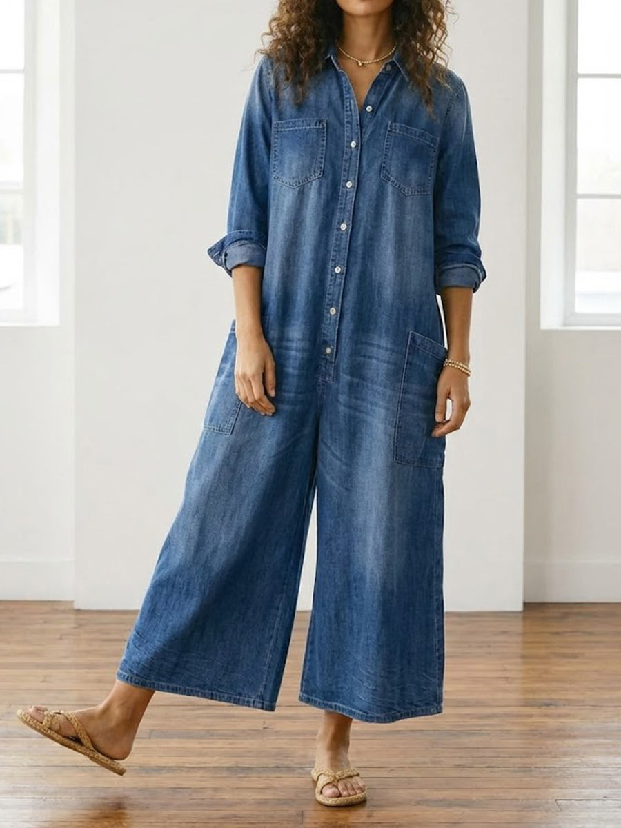 Monika - Salopette in denim di cotone — 6