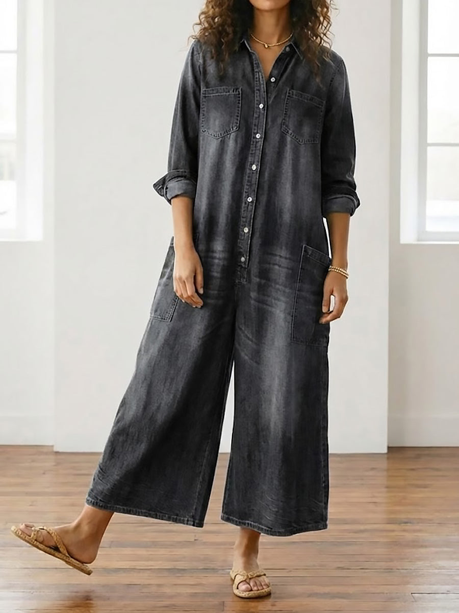Monika - Salopette in denim di cotone — 7