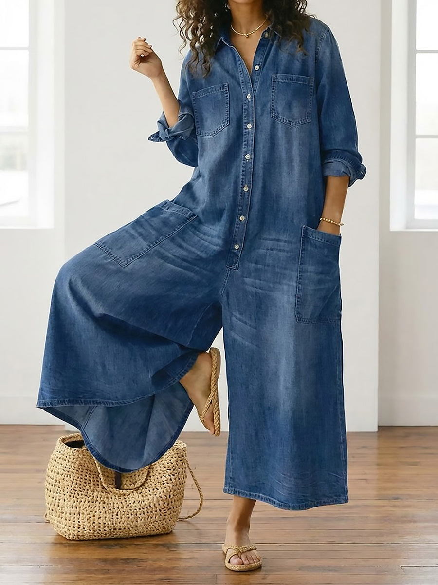 Monika - Salopette in denim di cotone — 10