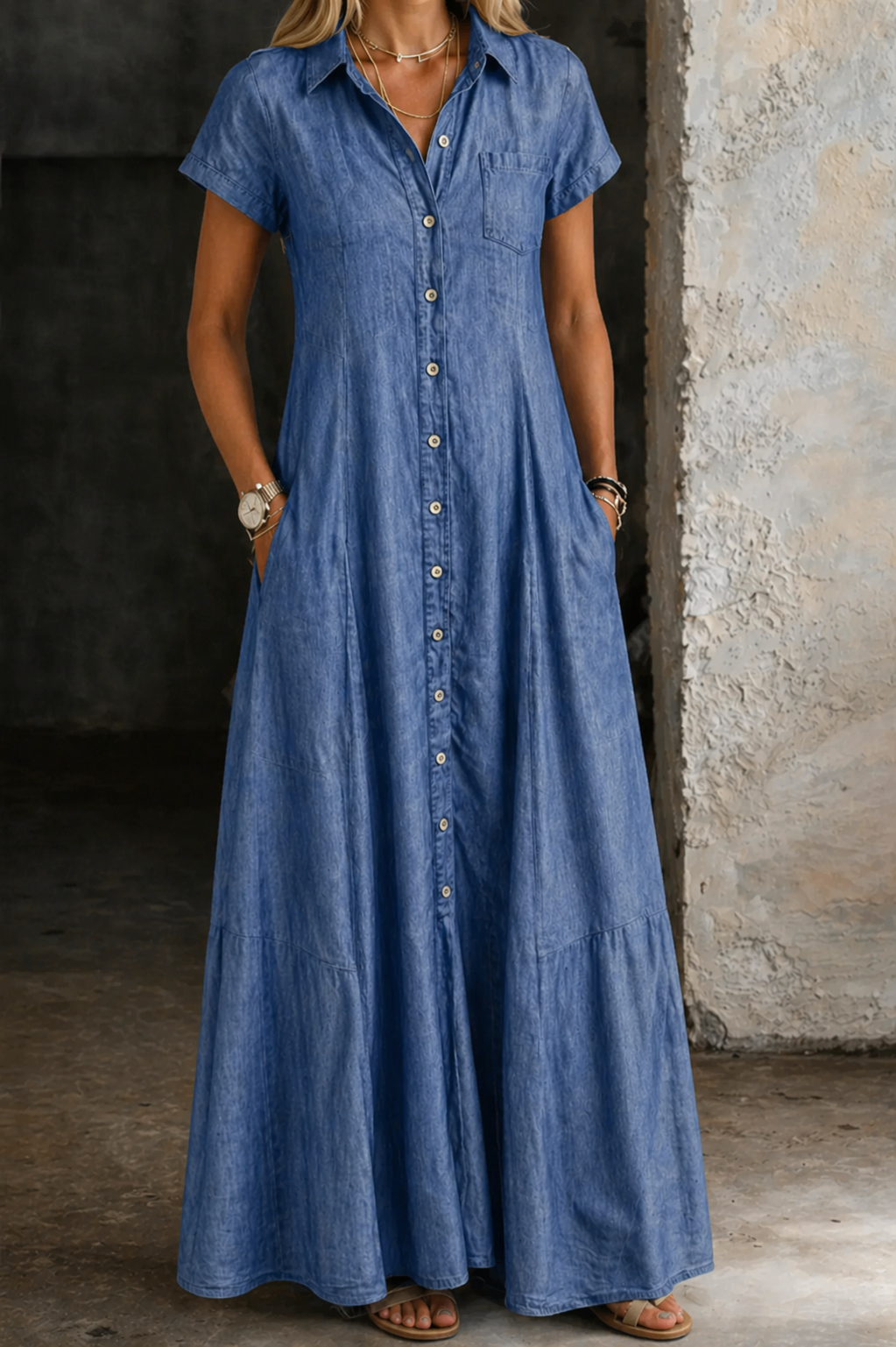 Minna - Abito lungo in denim — 8