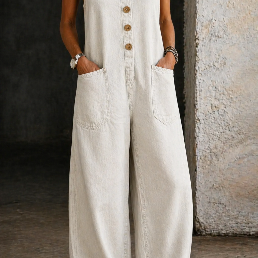 Margarete - Salopette in denim dal lavaggio vintage — 2