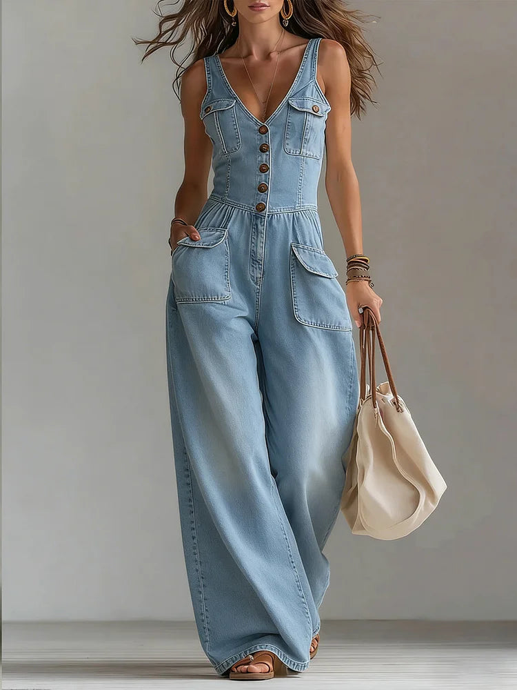 Magdalena - Salopette in denim casual — 3
