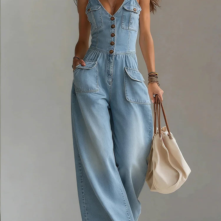 Magdalena - Salopette in denim casual — 3