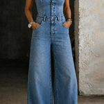 Magda - Salopette in denim senza spalline — 2