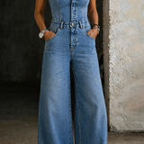Magda - Salopette in denim senza spalline — 2