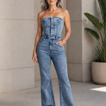 Magda - Salopette in denim senza spalline — 4