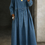Lieselotte - Abito in denim con colletto alla Peter Pan — 2
