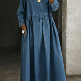 Lieselotte - Abito in denim con colletto alla Peter Pan — 2