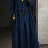 Lieselotte - Abito in denim con colletto alla Peter Pan — 3