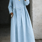 Lieselotte - Abito in denim con colletto alla Peter Pan — 6