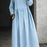Lieselotte - Abito in denim con colletto alla Peter Pan — 6