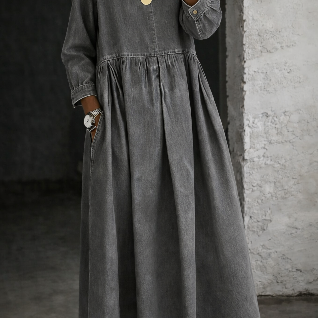 Lieselotte - Abito in denim con colletto alla Peter Pan — 7